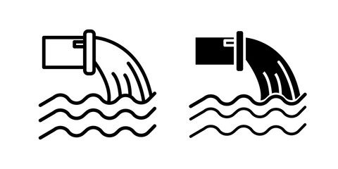 Waste water icon sign symbol design.