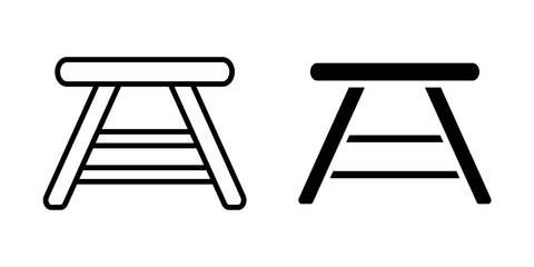 Camping table icon sign symbol design.