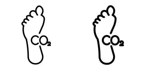 Carbon footprint icon sign symbol design.