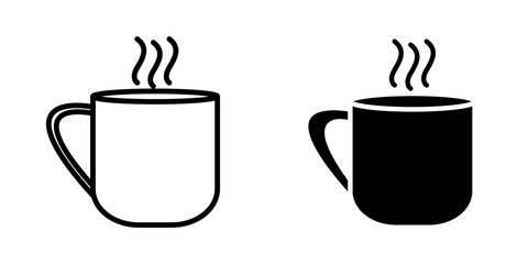 Coffee mug icon sign symbol design.