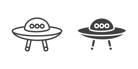 UFO icon sign symbol design.