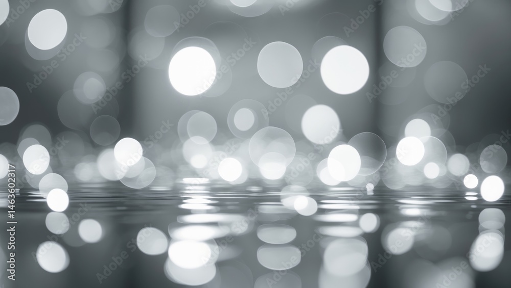 Aufkleber Blurred white and grey gradient backdrop featuring abstract patterns and bright lighting for office space and architecture