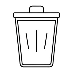 trash can isolated on white