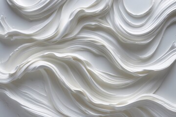 Obraz premium White swirling curves resembling clouds. Elegant and dreamy background suitable for design projects, posters, social media graphics, and digital art.