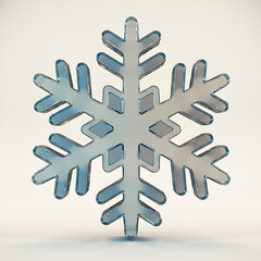 Fototapeta premium 3D Snowflake graphic