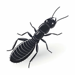vector silhouette of a cockroach