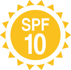 SPF 10. Sun Protection Factor (SPF) for Skincare Product
