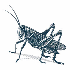 grasshopper isolated on white background