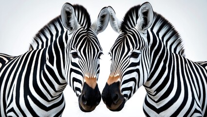 Fototapeta premium Adorable African Zebras and Their Striped Pattern
