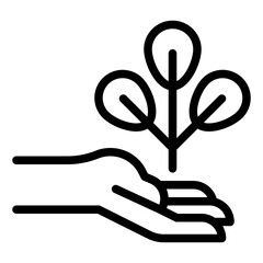 Hand Holding Plant Icon
