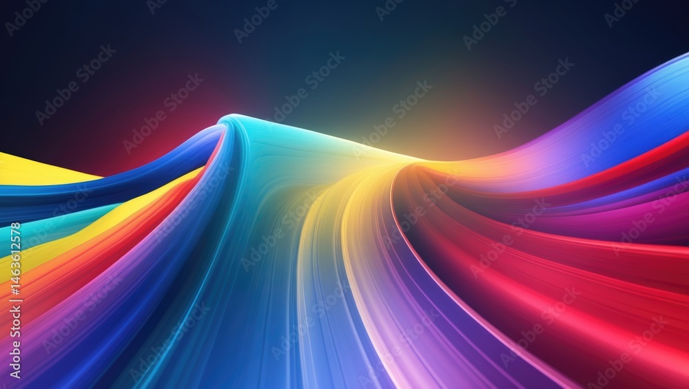 Poster Enhance your project by incorporating a striking grainy gradient background that fluidly combines colors into an abstract artwork.