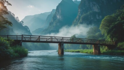 Kappa Bridge over the Azusa River amidst lush greenery in Kamikochi, Japan