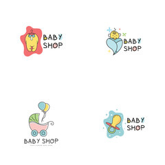Fototapeta premium Baby shop logo design template. Baby shop brand logo template