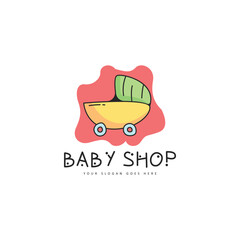 Baby shop logo design template. Baby shop brand logo template