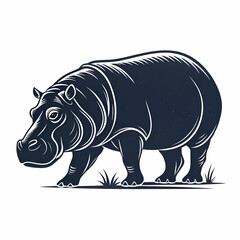Fototapeta premium rhino on white background