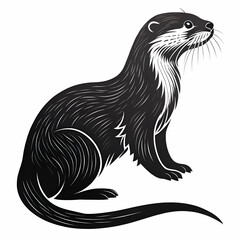 vector illustration of a polar fox