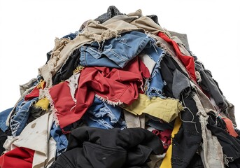 古着の山 色鮮やか 質感豊か