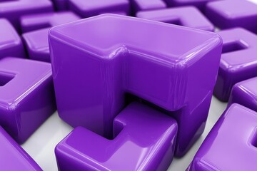 Purple Puzzle Pieces Interlocking Close Up Abstract Concept Connection Teamwork Solution Success Game Strategy