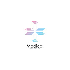 Medicine logo design template. Medical industry logo template
