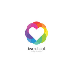 Medicine logo design template. Medical industry logo template