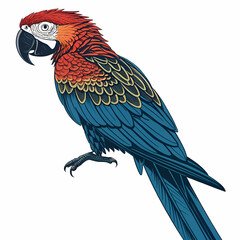 Fototapeta premium blue and yellow macaw ara ararauna