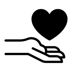 Hand Holding Heart Icon