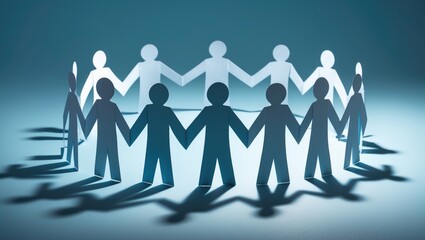 A paper human doll representing teamwork, cooperation, and community.