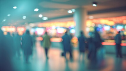 Shopping Centre with a Blurry Background