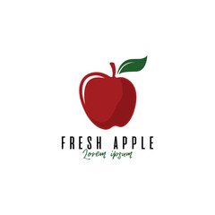 Apple fruit logo design template