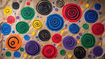 Children's Hand Drawn Ink and Marker Circle Designs