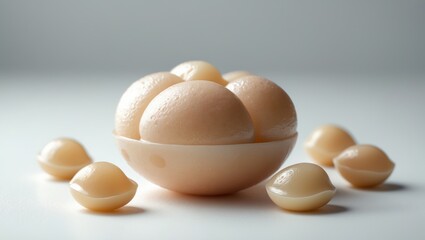 Healthy boiled chickpeas isolated on background