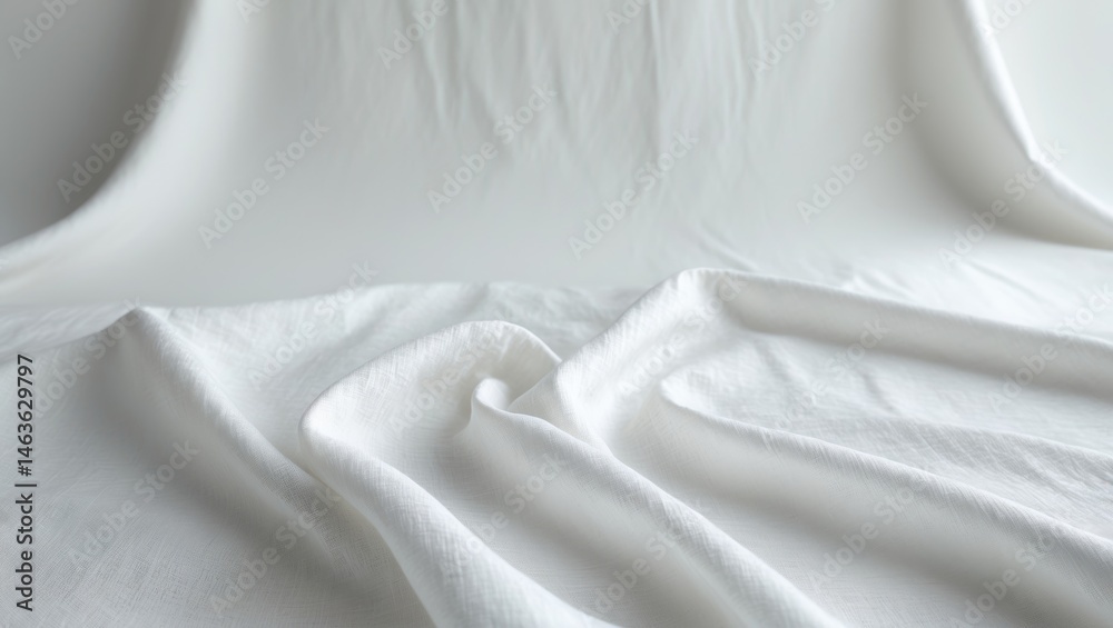 Poster background featuring a linen fabric with white texture