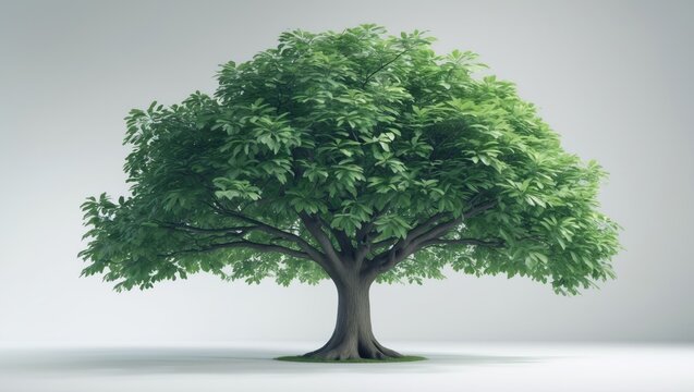 Tall lone tree with expansive branches in a natural setting