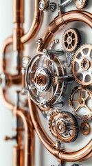 Obraz premium Intricate clockwork machinery design close-up.