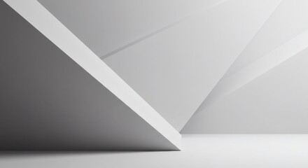 Geometric White Room: Modern Architecture Interior Design Stock Photography for Real Estate HD