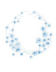 floral watercolor frame