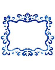 blue floral frame