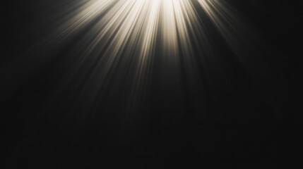 Dramatic light rays on black background abstract light effect