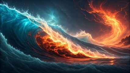 Flowing plasma waves with organic texture, creating a dynamic and fluid visual effect, perfect for abstract art, energy designs, and futuristic digital projects