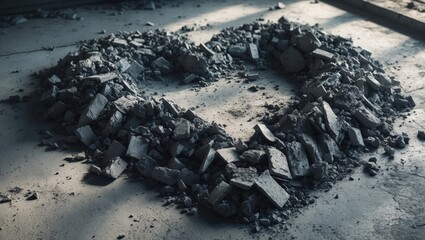 Aged and charred surface featuring burnt paper and ash elements