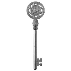 Obraz premium Antique golden key ornate design isolated on white background