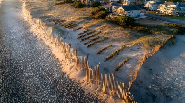 Explore Brand-New Coastal Dune Restoration Project Highlighting Sustainable Sand Fencing Techniques Along Fragile Shoreline Ecosystems