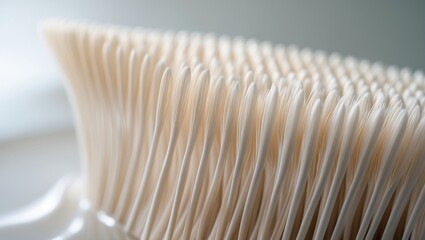 Abstract close-up of toothbrush bristle texture emphasizing care and protection