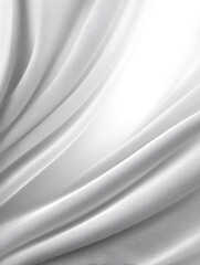 Fototapeta premium Draped White Fabric Texture - Elegant close-up of flowing white fabric, showcasing its texture and soft folds. Ideal for backgrounds or design elements