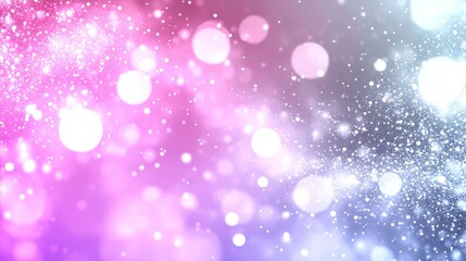 Obraz premium Pink and blue bokeh lights abstract background with glitter and sparkle