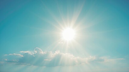 Clear sky and sunshine during hot summer days