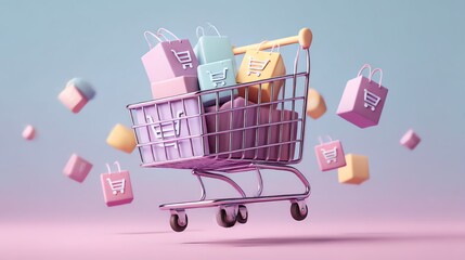 Enhance your e-commerce site with a sleek floating shopping cart featuring placeholder products. Perfect for UI/UX design, web & mobile apps. Easy integration