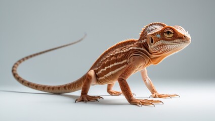 Fototapeta premium Chameleon shown isolated with no background