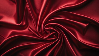 Fototapeta premium Elegant silk or satin backdrop with abstract pattern, showcasing luxury fabric texture and draped style, viewed from top with space for text and decorative elements.