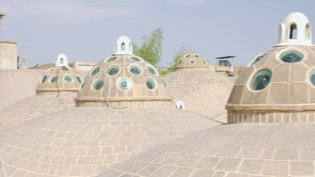 Amazing roof of Sultan Amir Ahmad Bathhouse in Kashan, Iran